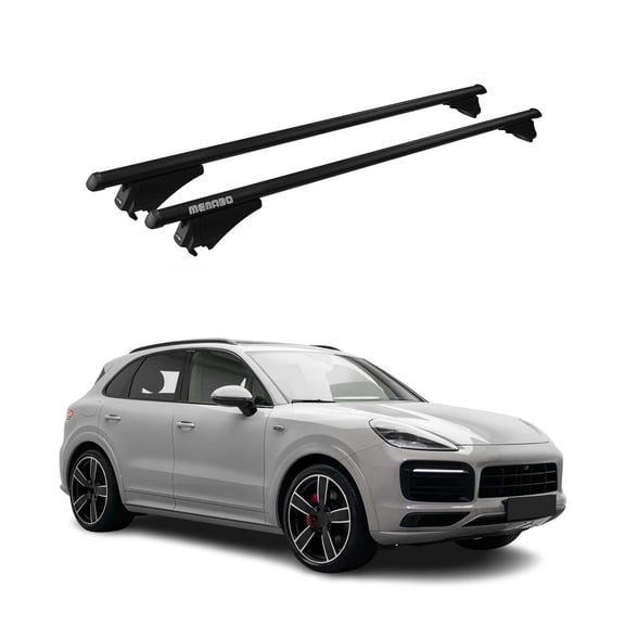 Top Roof Racks Cross Bars for Porsche Cayenne 2019-2026 Black Alu 2Pcs