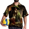 thumbnail image 4 of Saint Patrick's Day Men's Short Sleeve Casual Printed Button Down Beach Shirt Summer Unisex Top, 4 of 6