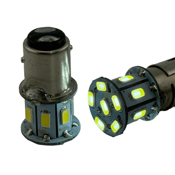 Rebaydo 2pcs 1154 Bulb LED BAY15D Base 8 Volt (Color:White 6000K;)