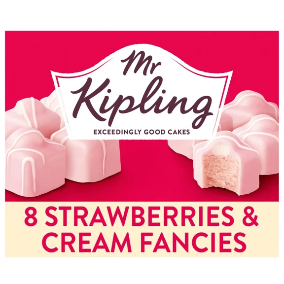Mr Kipling Strawberries and Cream Fancies - Exceedingly Good British Cakes