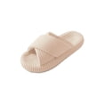 thumbnail image 2 of Willtoo Slippers for Women Memory Foam House Bedroom Corduroy Crossbands Open Toe Slides Sandals Shoes Comfy Trendy Gift for womens Anti-Skid sole, 2 of 3