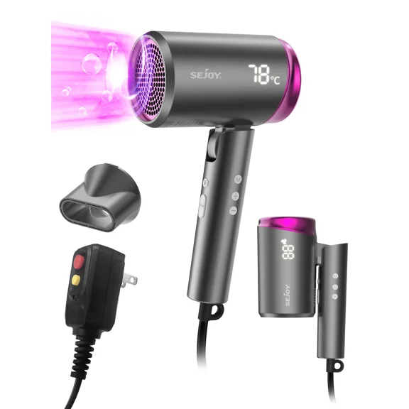 sejoy Multi Functional Electric Hair Dryer, 1800W Negative Ion Technology, No Thermal Damage, Hot And Cold Air Technology Hair Dryer, Suitable For Households And Hair Salons