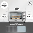 thumbnail image 4 of Horno tostador Kitchen Elite de 6 rebanadas con bandeja y estante de acero inoxidable, 4 of 9
