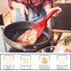 thumbnail image 2 of Espátula doble para huevo frito, clip antiadherente para alimentos 2 en 1, volteador de huevos de silicona, abrazadera para pan, pinzas para pala de barbacoa para agarrar y voltear alimentos (rojo), 2 of 5