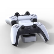 Dual Charger for PS5 Controller, Slim, White