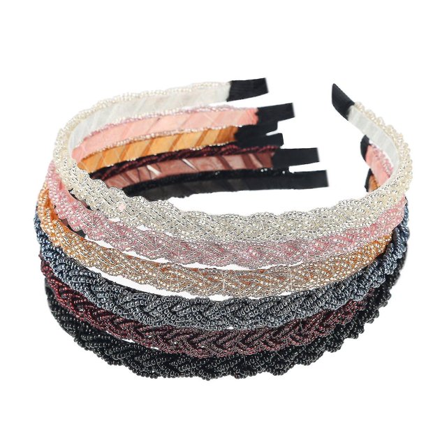 6 piezas de diadema con cuentas para el pelo, diadema con cuentas, accesorios para el cabello para mujeres y niñas