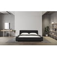 thumbnail image 3 of Greatime B1070 Contemporary Upholstered Platform Bed, Queen, Black, 3 of 6