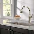 thumbnail image 3 of Delta Faucets Cassidy Single Handle Kitchen Faucet, Polished Nickel |9197-PN-DST, 3 of 5