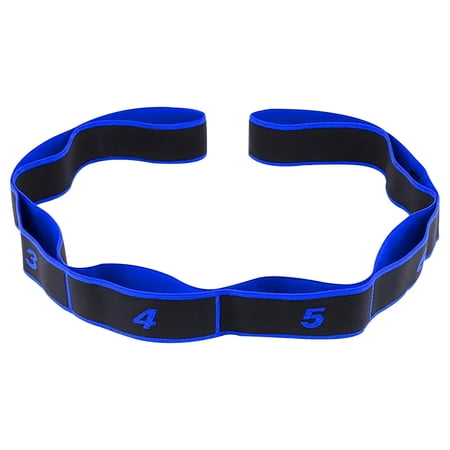 Fitness Resistance Band, 8-Section Numbered Yoga Strap for Pilates, Leg Stretching, Back Toning, Lightweight Resistance Band for Home Gym Travel