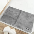 thumbnail image 3 of Alfombra suave para puerta, antideslizante, absorbente, alfombra para mesita de noche, alfombra para el hogar, baño, dormitorio, gris, 80x120cm, 3 of 11