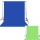 thumbnail image 4 of Telón de fondo de fotografía de tela de fondo de estudio fotográfico en color de dos caras 2 x 1 m (verde y azul), 4 of 5