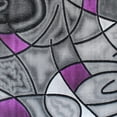 thumbnail image 6 of BizChair Modern Contemporary Area Rug, Purple Grey Black (5 Feet X 7 Feet), 6 of 6