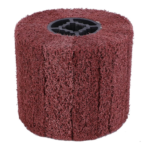 Cepillo de rueda de trefilado, tambor de bruñido, núcleo de goma cruzado, rueda pulidora para acero inoxidable, aluminio y hierro, grano 120