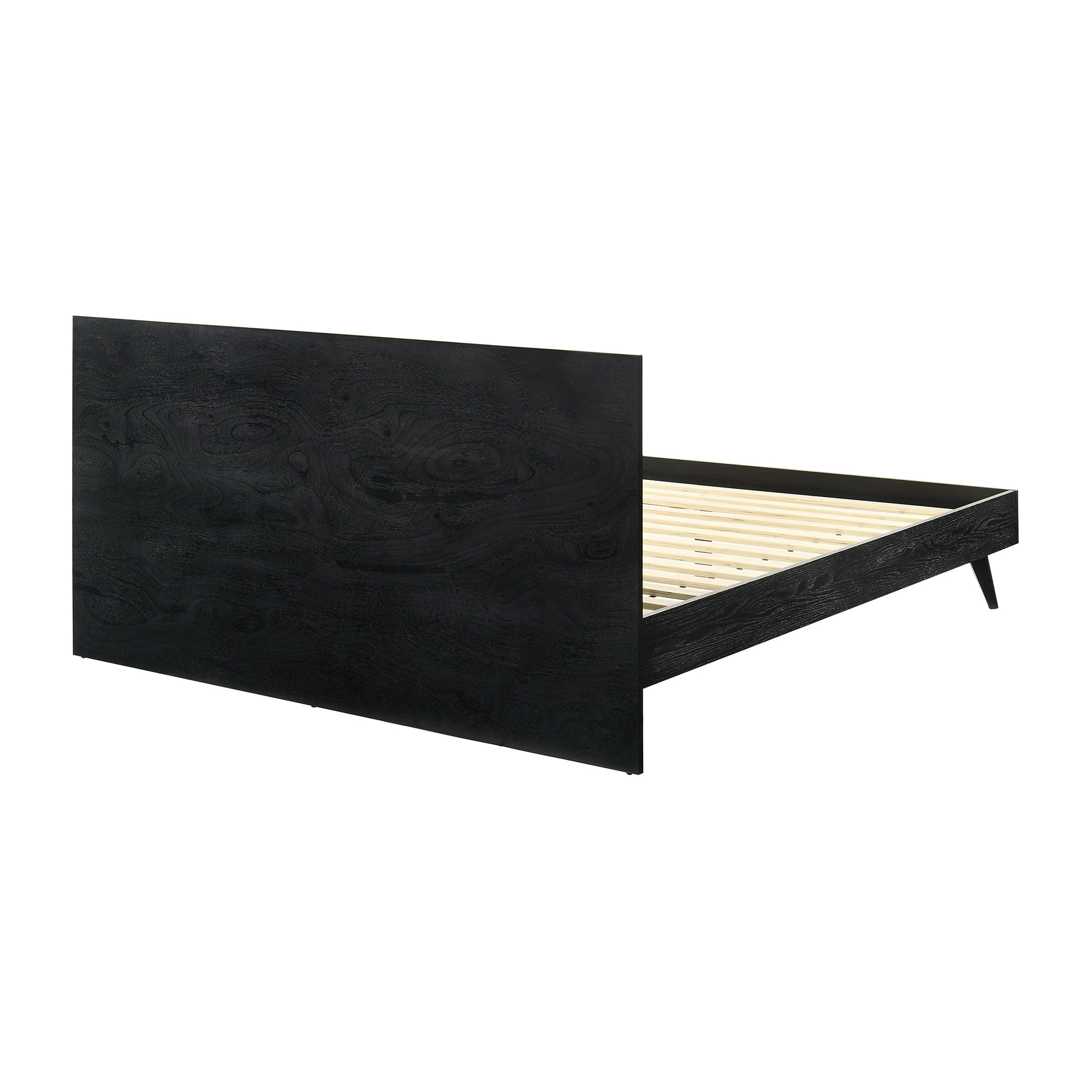 Petra King 3 Piece Wood Bedroom Set in Black Finish