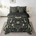 thumbnail image 2 of Manfei Moth Skeleton Bed in a Bag Twin Size,Insect Animal Bed Set,Boho Bohemain Style Bedding Twin Size,Super Cozy Bedroom Decor Reversible,7 Pieces, 2 of 7