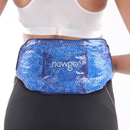 NEWGO Ice Pack for Back Pain Relief, Hot Cold Therapy Ice Packs for Lower Back Injuries, Sciatic Nerve, Tailbone Pain Relief - Blue