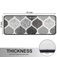 thumbnail image 5 of Kitchen Rugs Sets Of 2,Black and White Geometric Quatrefoil Pattern Anti Fatigue Kitchen Mat Rugs Non Slip Washable,Decorative Kitchen Floor Mats for Kitchen,Sink,Laundry,17"x47"+17"x47", 5 of 5