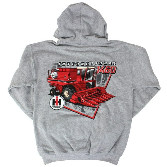 Youth International Harvester 1460 Combine Gray Hooded Sweatshirt