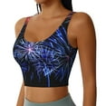 thumbnail image 2 of Naloa Glasses And Fireworks Sports Bras for Women,Sports Bras for Women High Support with Removable Pads-Small, 2 of 8