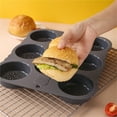 thumbnail image 6 of Clearance! Non-Stick Hamburger Bun Pans Bakeware, Silicone Perforated Bread Pan, 8 Cavity Perforated Hamburger Bun Mold Baking Pan For Bread, Baguette, Buns, Puffs My Orders, 6 of 7