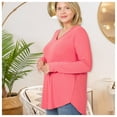 thumbnail image 4 of Casually Classy Plus Size Zenana V Neck Relaxed Fit Classic Basic Top-Women’s, 4 of 5