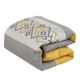 thumbnail image 4 of ESCA Bed-in-a-Bag 9-Pieces Nelsey Yellow and Gray Comforter & Sheet Set, Embroidered Bedding Set - Queen Size, 4 of 7