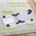 thumbnail image 2 of VUSIGN Foldable Lap Desk, 23.6 Inch Portable Laptop Bed Desk with Cup Holder Storage Drawer Tablet Slot, Laptop Bed Tray for Working Reading Writing Eating Bed Sofa Couch Floor, 2 of 8