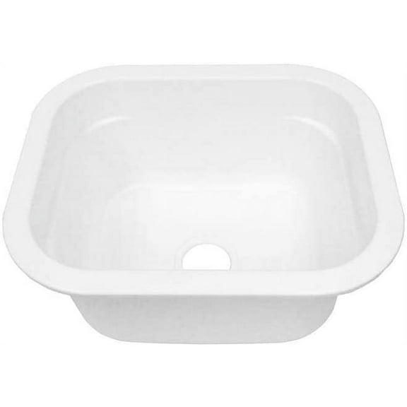 Mustee 2218 Vector 12 Gal Undermount Utility Sink, White