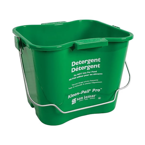San Jamar KPP256GN Green 8 Quart Kleen-Pail Pro Bucket
