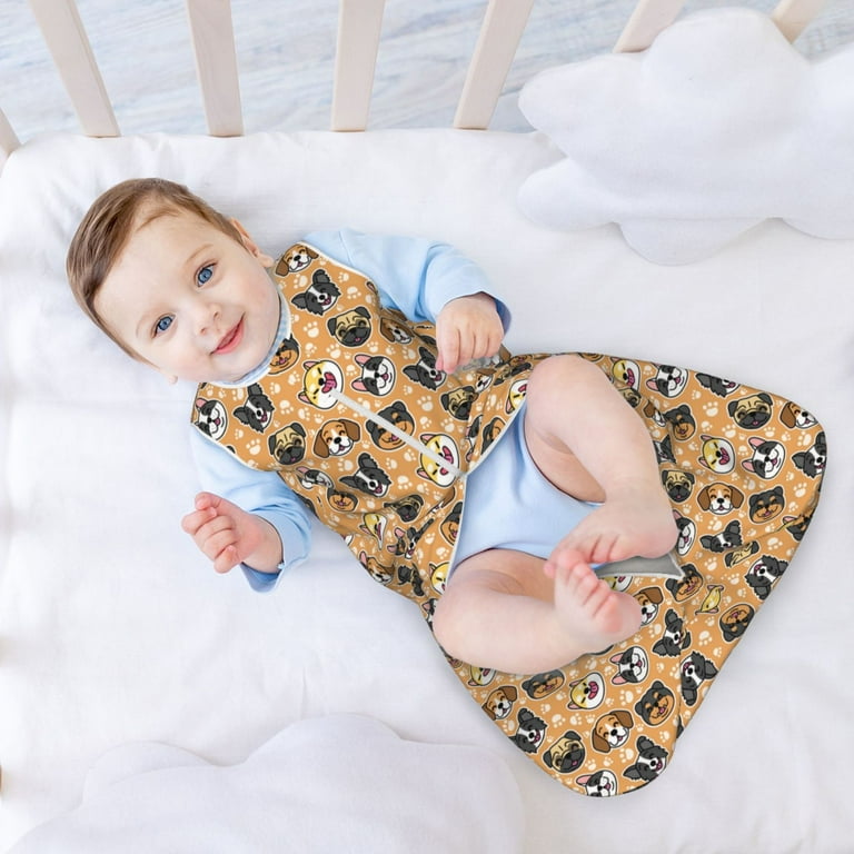 Haiem Cute Dogs Head Printed Baby Sleep Sack 0 6 Months Muslin Baby Sleeping Bag Zipper Toddler Wearable Blankets Comfy Stretchy Thin Sleep Sacks X Large Walmart