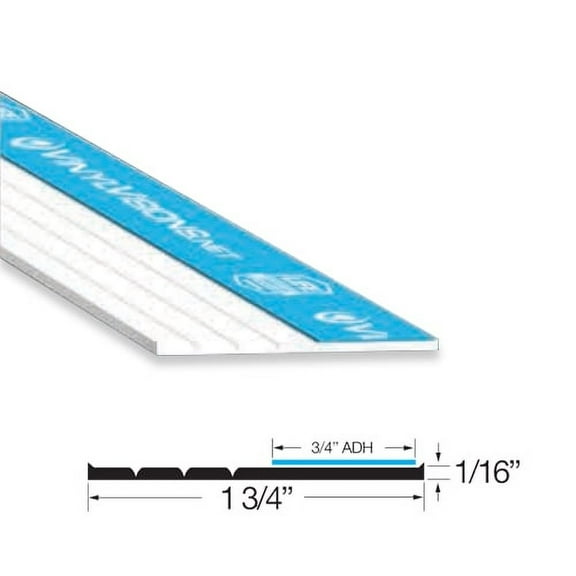 Gordon Glass® White 1-3/4" TRIMQUICK Flat Vinyl, 8 ft Long
