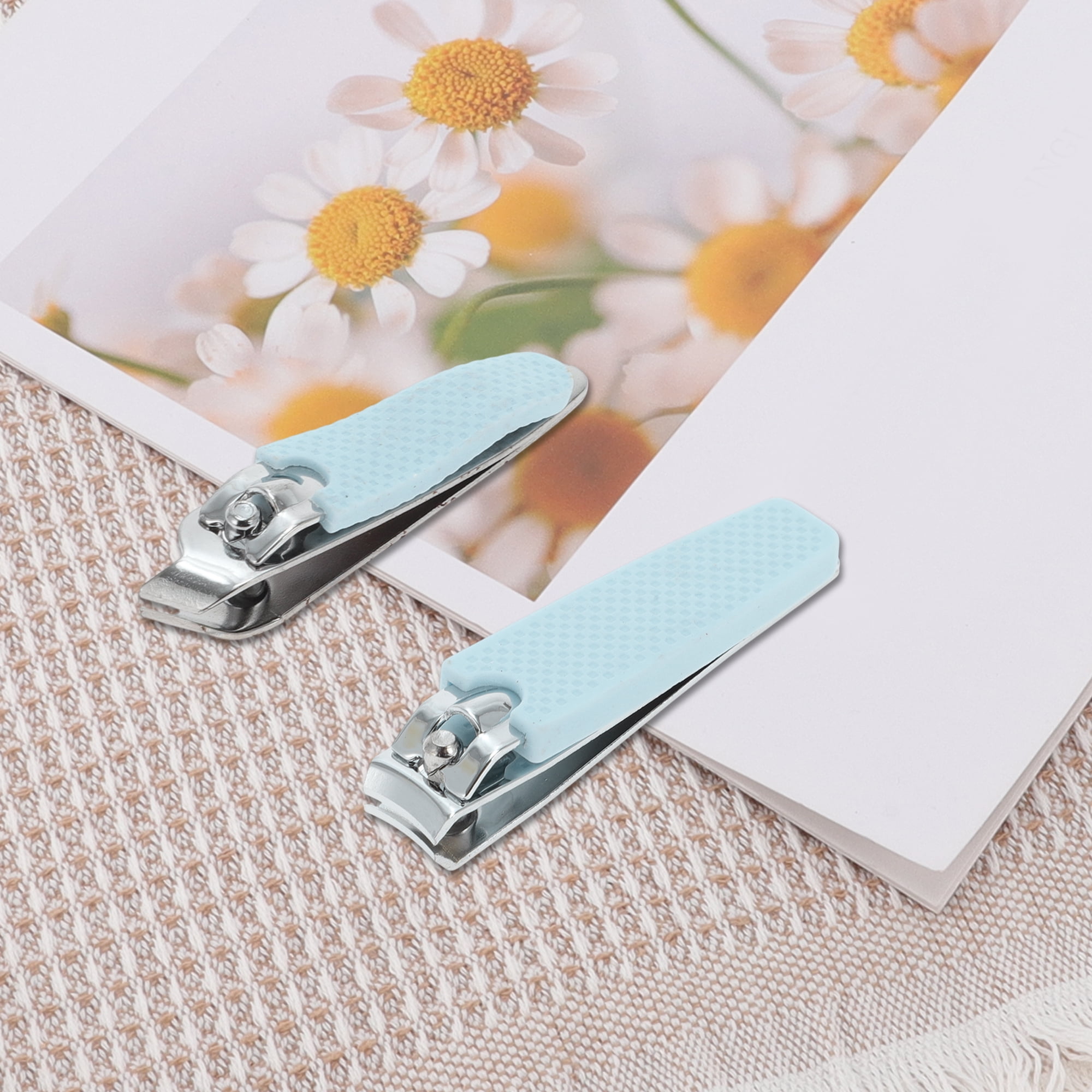 Unique Bargains Cute Box Nail Clipper Set for Women and Men 2 Pcs for Easy Use Blue