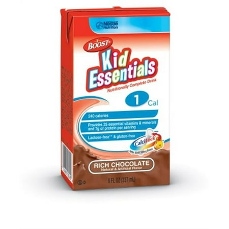 Nestle Pediatric Oral Supplement/Tube Feeding Formula BOOST KID ESSENTIALS Rich Chocolate 8 oz. Tetra Brik Ready to Use, Model 33520000