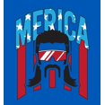 thumbnail image 2 of Americana Merica Mustached Man Royal Blue Adult Long Sleeve Hoodie-XL, 2 of 3
