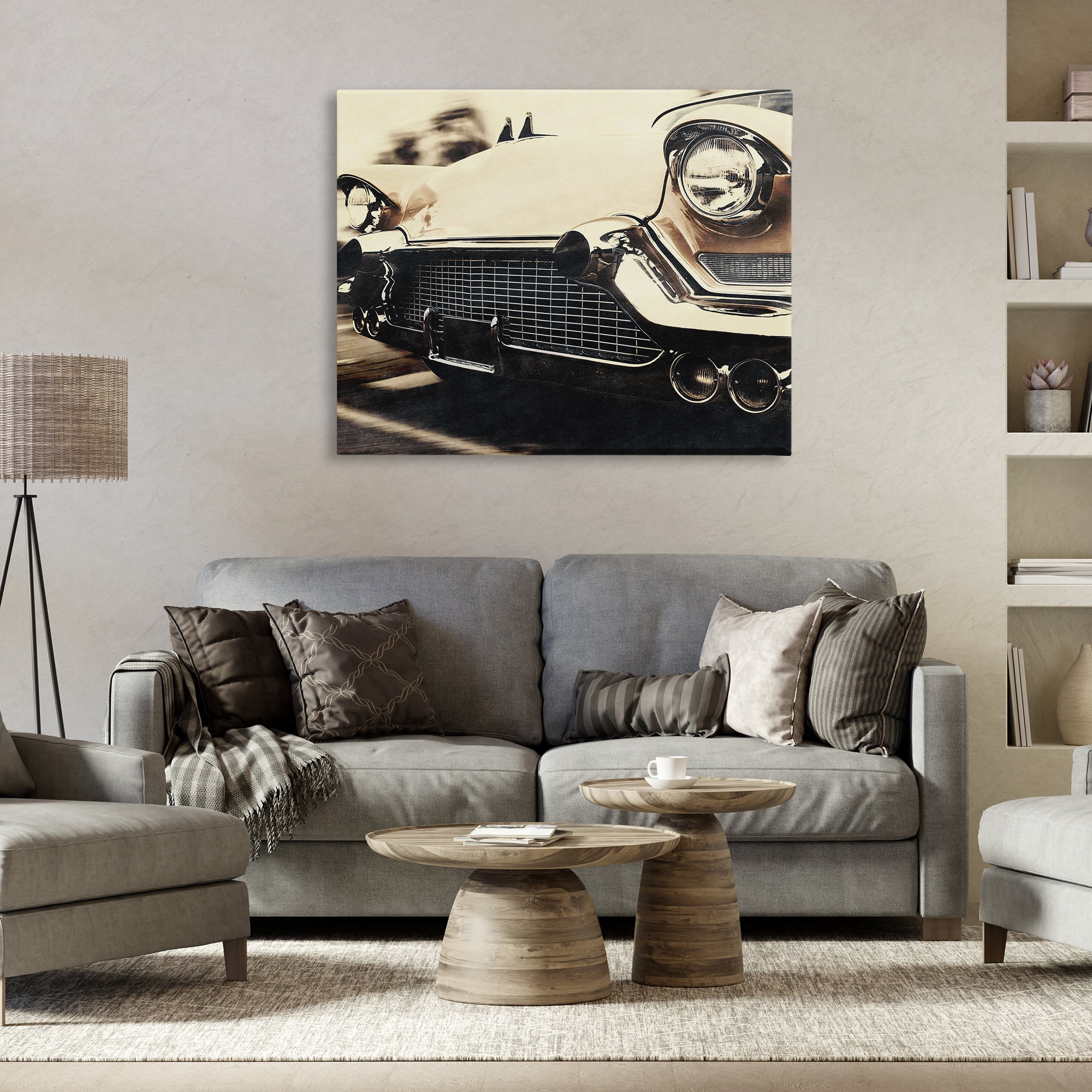 Stupell Industries Vintage Ride Headlights Canvas Wall Art, design by Marcus Prime