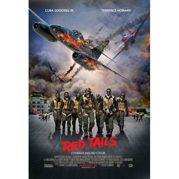 Red Tails Movie poster 12x16 Print on Metal Sign 12in x 16in #102762 Square Adults Best Posters