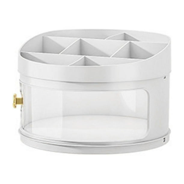Caja organizadora de maquillaje, joyero, caja de cosméticos para escritorio, cajón organizador Pequeño y Blanco