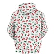 thumbnail image 3 of Red Cherry Pattern 3d Sweatshirts Hoodie Fashion Casual Personality Men's Women Street Hoodie Pullovers Long Sleeve Comfortable Top, 3 of 6