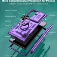 thumbnail image 2 of Dteck for Samsung Galaxy Z Fold 7 2025 Case, Heavy Duty Protective Slide Lens Cover Hinge Protection 360 Degree Ring Magnetic Kickstand Rugged Shockproof Full Protective Phone Cover, Purple, 2 of 6