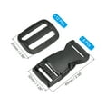 thumbnail image 2 of Plastic Quick Release Buckle, 6 Pack Plastic Quick Side Release Clips with 12 Pack Tri-Glide Slide Black 1", 2 of 6