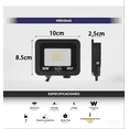 thumbnail image 2 of 5 Pzs Reflector Luz Led 80w Ip67 Exterior Alta Potencia Xtellar Negro, 2 of 4