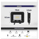thumbnail image 2 of 5 Pzs Reflector Luz Led 80w Ip67 Exterior Alta Potencia Xtellar Negro, 2 of 4