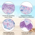 thumbnail image 6 of Girls 3 Piece Scale Print Mermaid Swimwear Set Sparkly Swimsuit with Fish Tail Skirt for Size 5T, 6 of 9