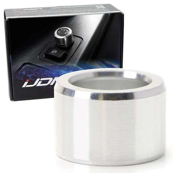 Silver Anodized Aluminum Side Mirror Adjustment Button Cover For Subaru WRX, STI, Impreza, Forester, XV Crosstrek, BRZ, etc