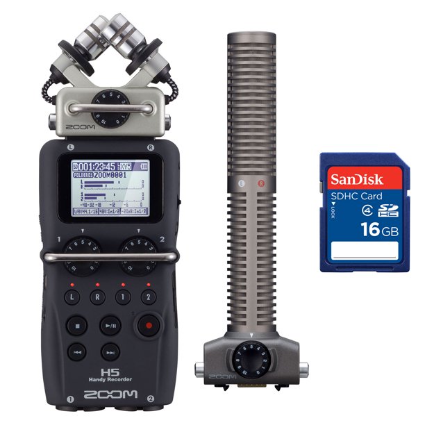 Zoom H5 4 Track Digital Audio Recorder + Stereo Microphone + Memory