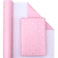 thumbnail image 2 of Papel de regalo para el día de San Valentín, mini rollo, diseño de corazón rosa de lámina dorada dulce para el día de San Valentín, boda, aniversario, cumpleaños, 2 of 4