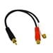 - C2G Value Series 6in Value Series One RCA Mono Male to Two RCA Stereo Female Y-Cable - audio cable - 7.5 in