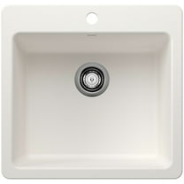 Blanco 443229 Liven 21" Drop-In/Undermount Single Basin Silgranit Kitchen Sink - White