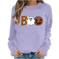 thumbnail image 3 of Jsaierl Halloween Sweatshirts Women Funny Pumpkin Graphic Pullovers Soft Classic Round Neck Long Sleeve Sweater Tops Halloween Party Supplies, Sizes S-2XL, 3 of 7
