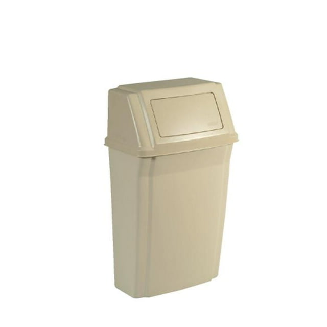 Rubbermaid Commercial Products RCP 7822 BEI Réceptacle Mural 15 Gallons Slim-Jim - Beige